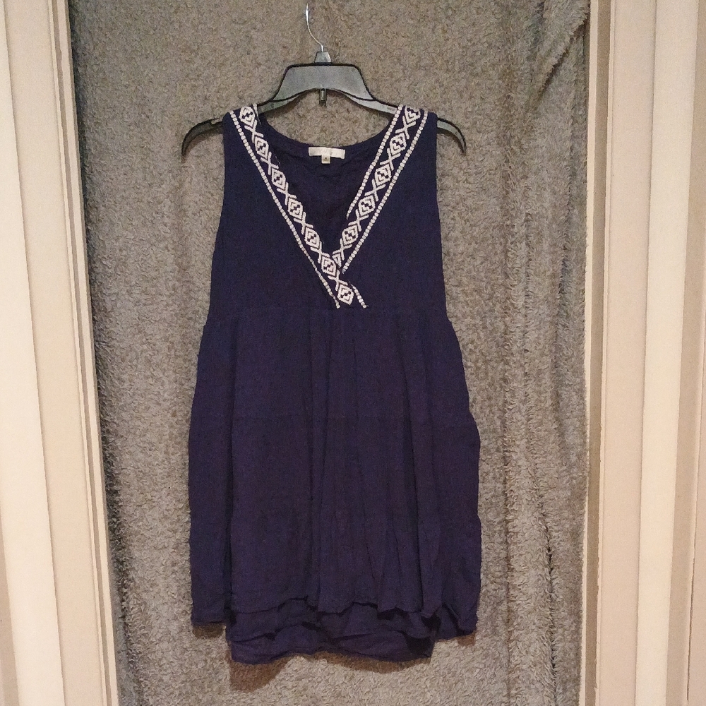 Cute women's Size 6 Blue Sleeveless Dress